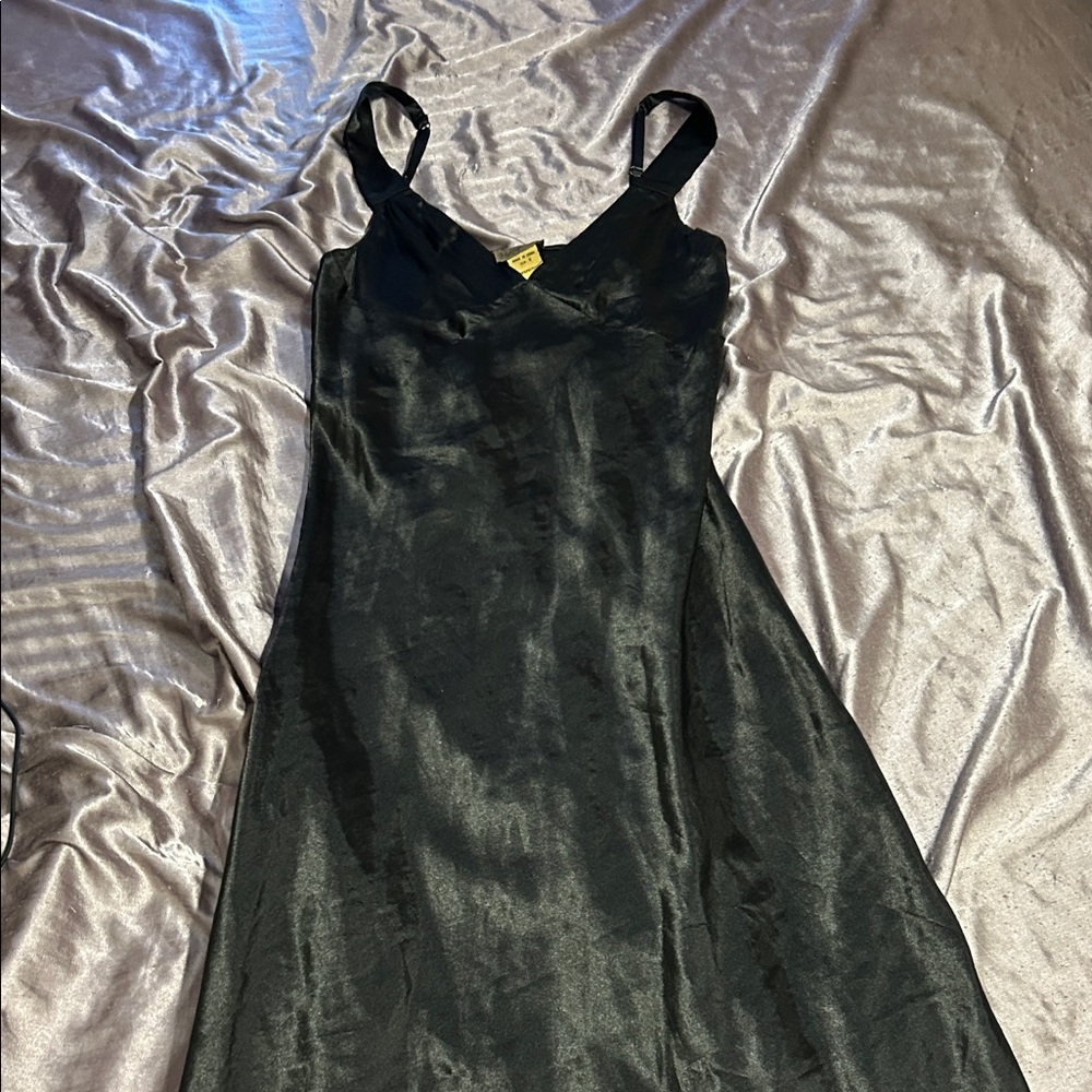 Black Sexy Satin Nightgown